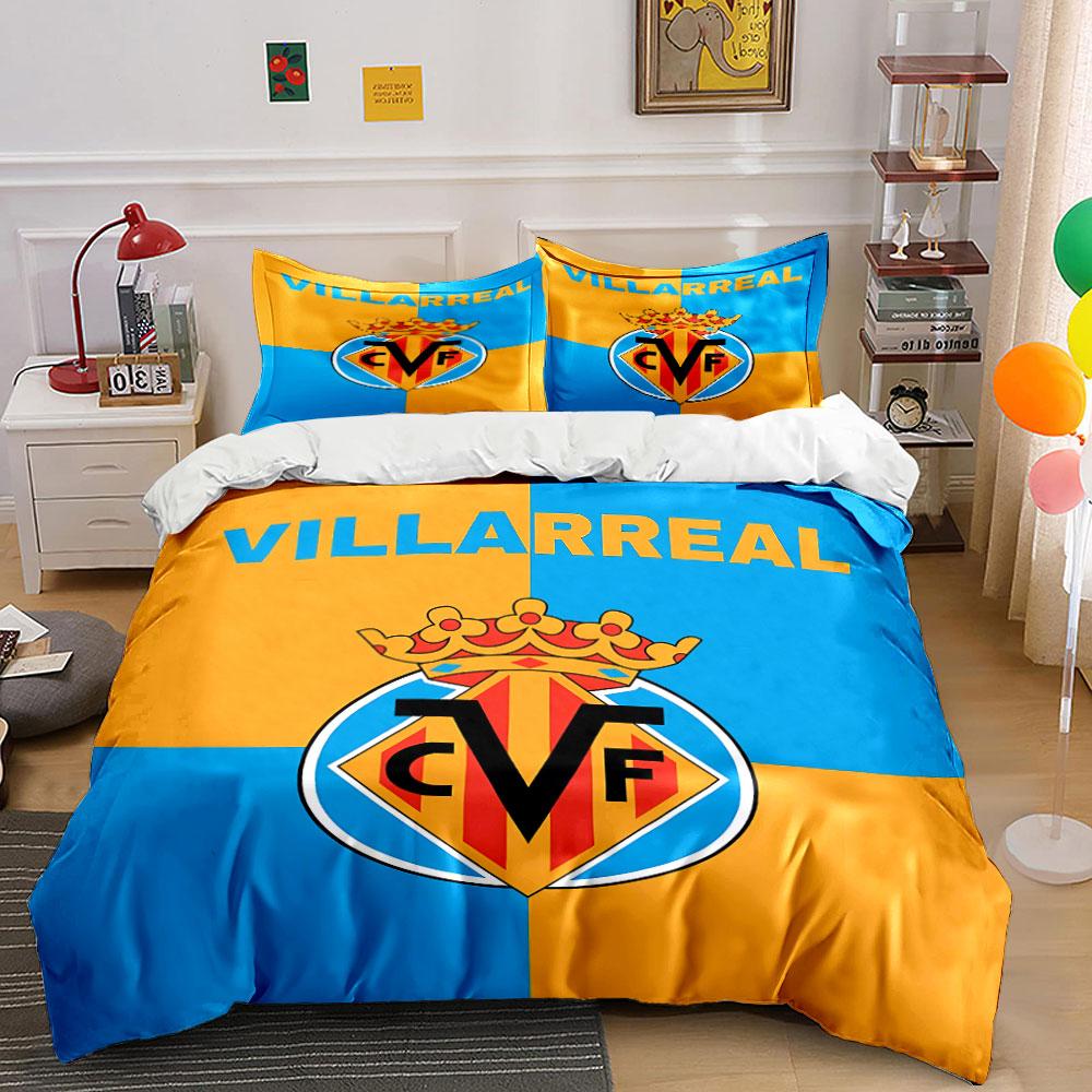 "Villarreal CVF Bedding Set" Bedding Duvet Cover Set Duvet Cover Pillowcases (1 * Duvet Cover 2 * Pillowcases, without duvet insert)