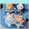 Adorable Plush Dancing Animal Keychain In Denim Style For Kids And Adults