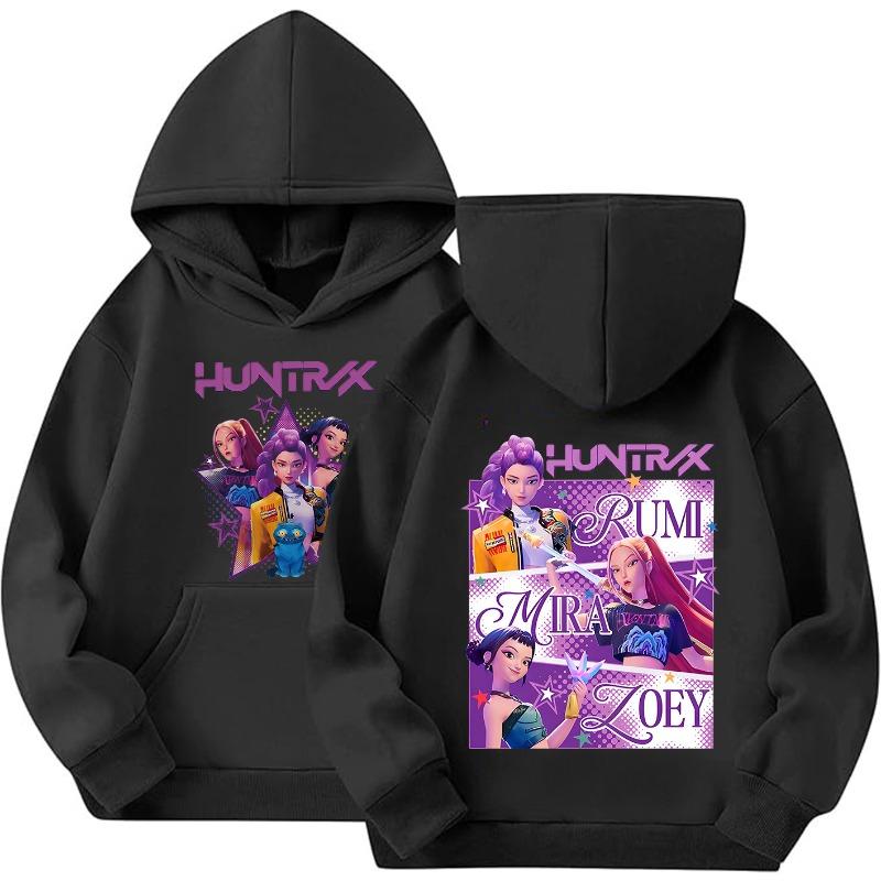 Girls Hoodies & Sweatshirts KPop Demon Hunters Printed Girls's Loose Hoodie