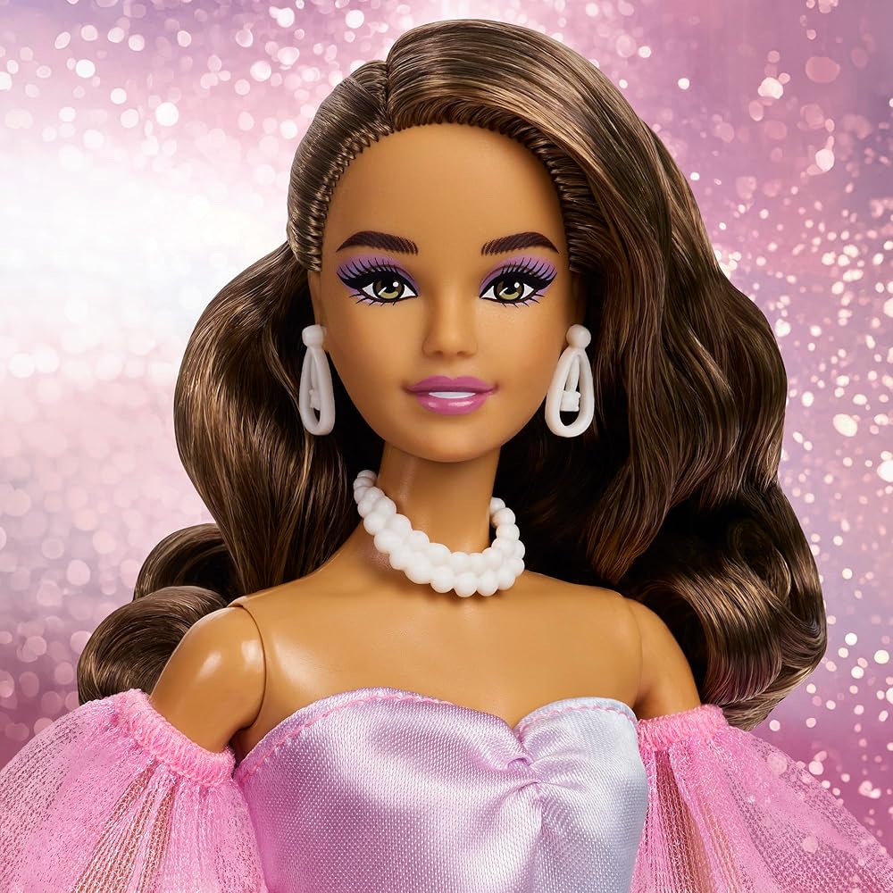 Barbie Birthday Wishes Latina Signature Doll Playset with House for Role Play 6 Years and Up Pink