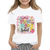 Children's Casual and Fashionable Round-Neck Printed Short-Sleeve Top for Back-to-School