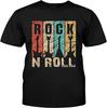 Guitars Electric Acoustic - Rock and Roll Guitar Tshirt Graphic Band Tees, Retro Mens T Shirt for Men