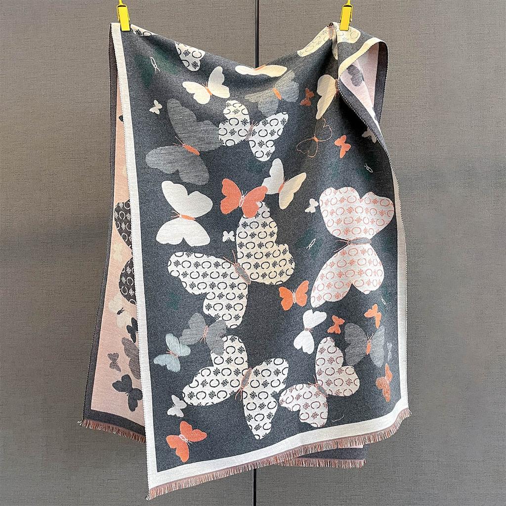 Women Cashmere Thick Warm Blanket Autumn New Retro Print Scarf Female Winter Luxury Fashion Shawl Wrap Poncho Echarpe Pashmina