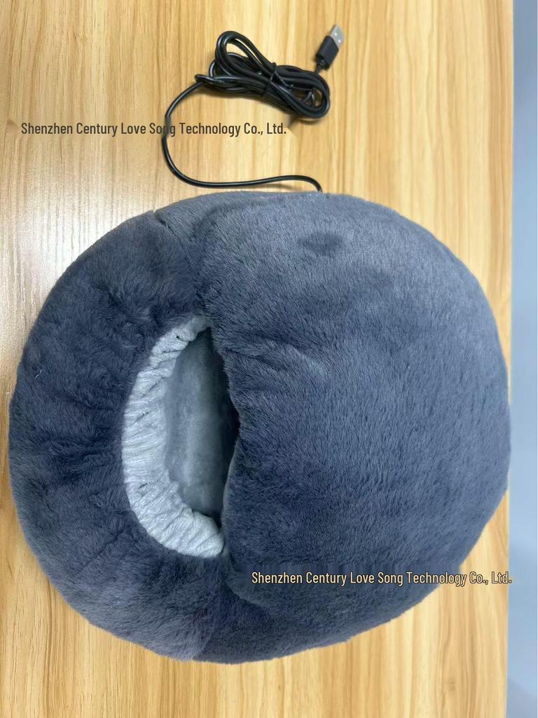 Plush Electric Foot Warmer: USB-Powered Heated Winter Shoes for Cozy Feet