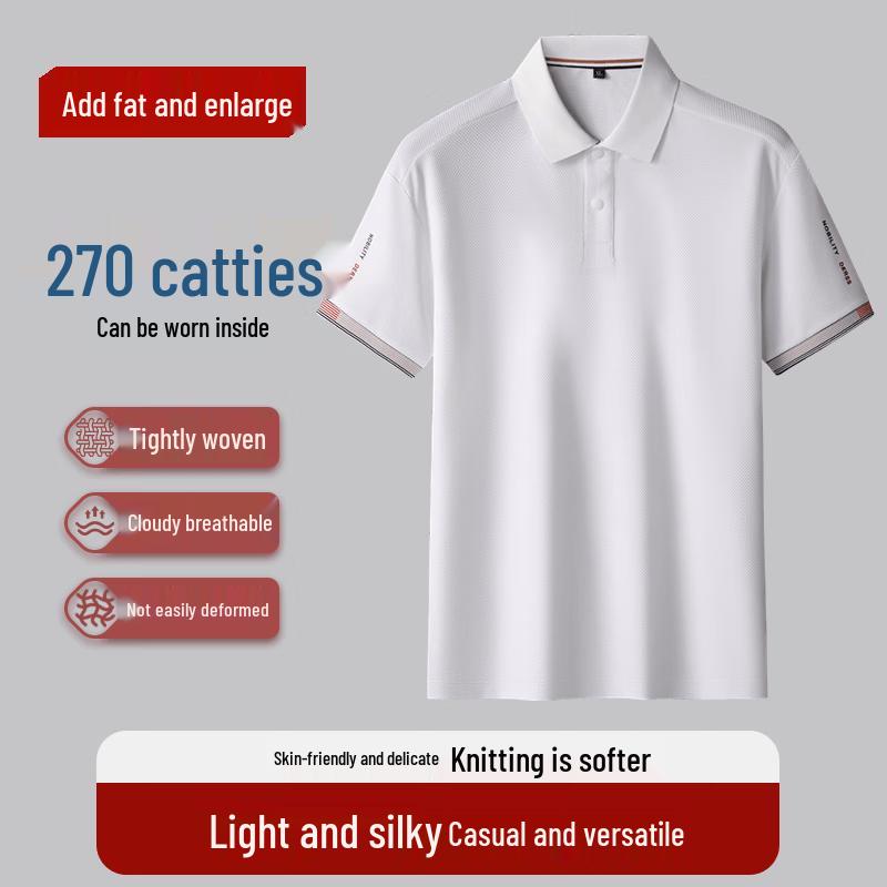 Dibenze Men s Plus Size Short Sleeve Polo Shirt 6XL