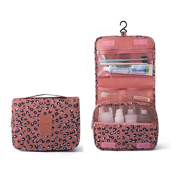 Large Capacity Portable Makeup Bag with Hanging Hook