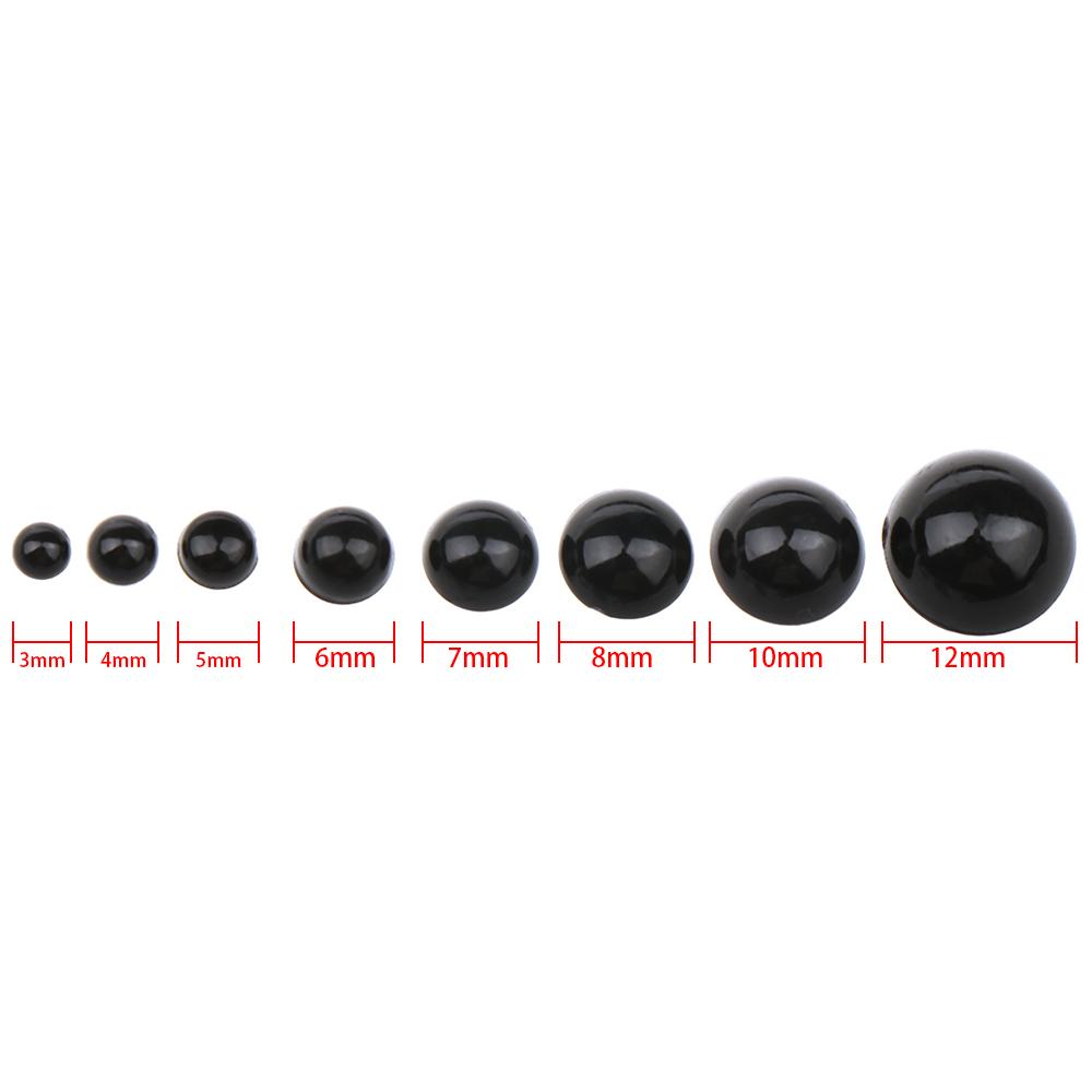

100Pcs Black Safety Eyes 3-12mm Plastic Bears Needle Felting Plush Toy Dolls Accessories Animals Puppets making DIY Crafts 3mm