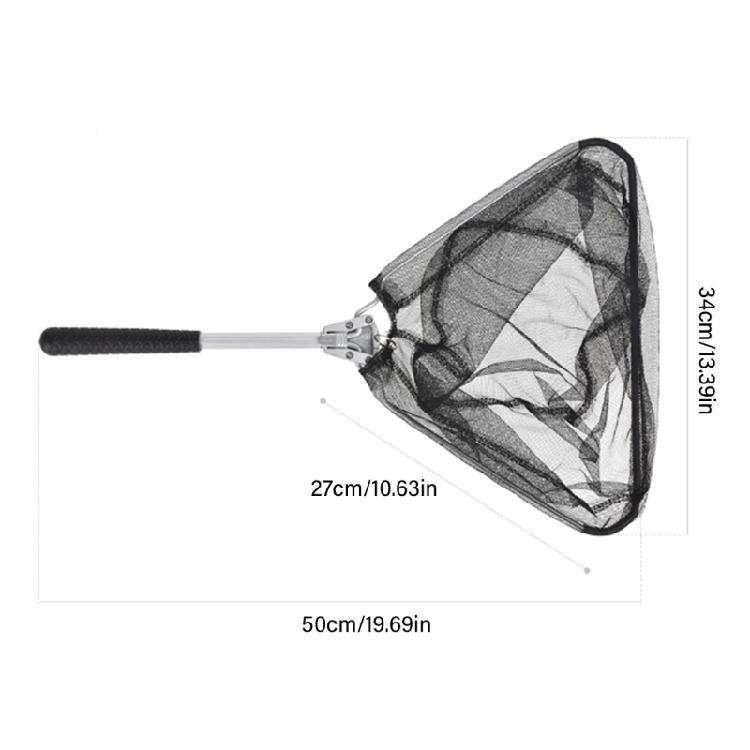 Foldable Landing Net Aluminum Alloy Frame Fishing Landing Net Replacement Triangular Fishing Net  for Easy Catches