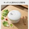 Salad Large Capacity Vegetable Rotating Manual Kitchen for Drying and Other White Spinner, Drainer, Dehydrator, Double-Walled, Detachable, Utensil,