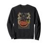 Ripple Junction Vintage Witch and Black Cat Halloween Spooky Sweatshirt