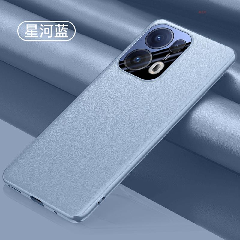 Applicable to opporeno13pro mobile phone case, light and thin lens all-inclusive Reno13 anti-drop business male por plain leather case