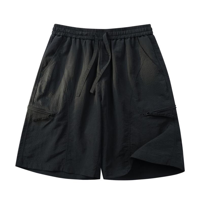 Breathable Men s Quick-drying Cargo Shorts, Loose Sports Casual Pants 2XL чёрный
