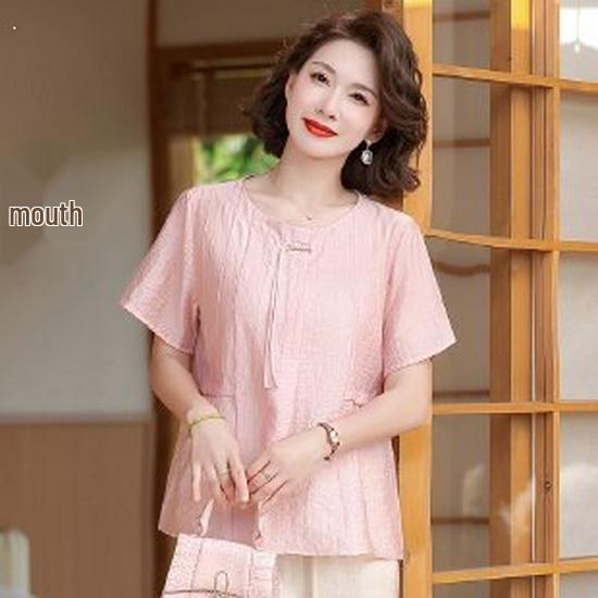 

2026 Stylish Summer Casual Two-piece Set: Short-sleeved T-shirt Suit for Middle-aged and Elderly Women 3XL