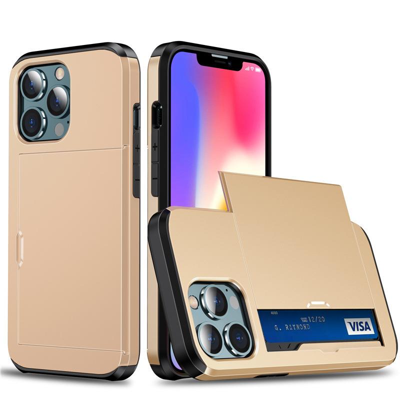 Applicable to iPhone17ProMax mobile phone case, Apple 16 card slider cover armor Samsung S25 armor Note20