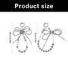 Double Bowknot Teardrop Bead Bag Charm Keychain Elegant Lightweight Accessory For Women Gift