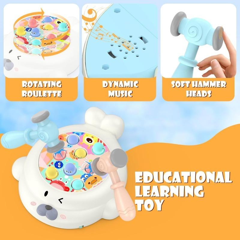 Tash-mole play toys for toddlers, early education interactive toys with music and light, tapping toys for children ages 3-8 for girls and boys
