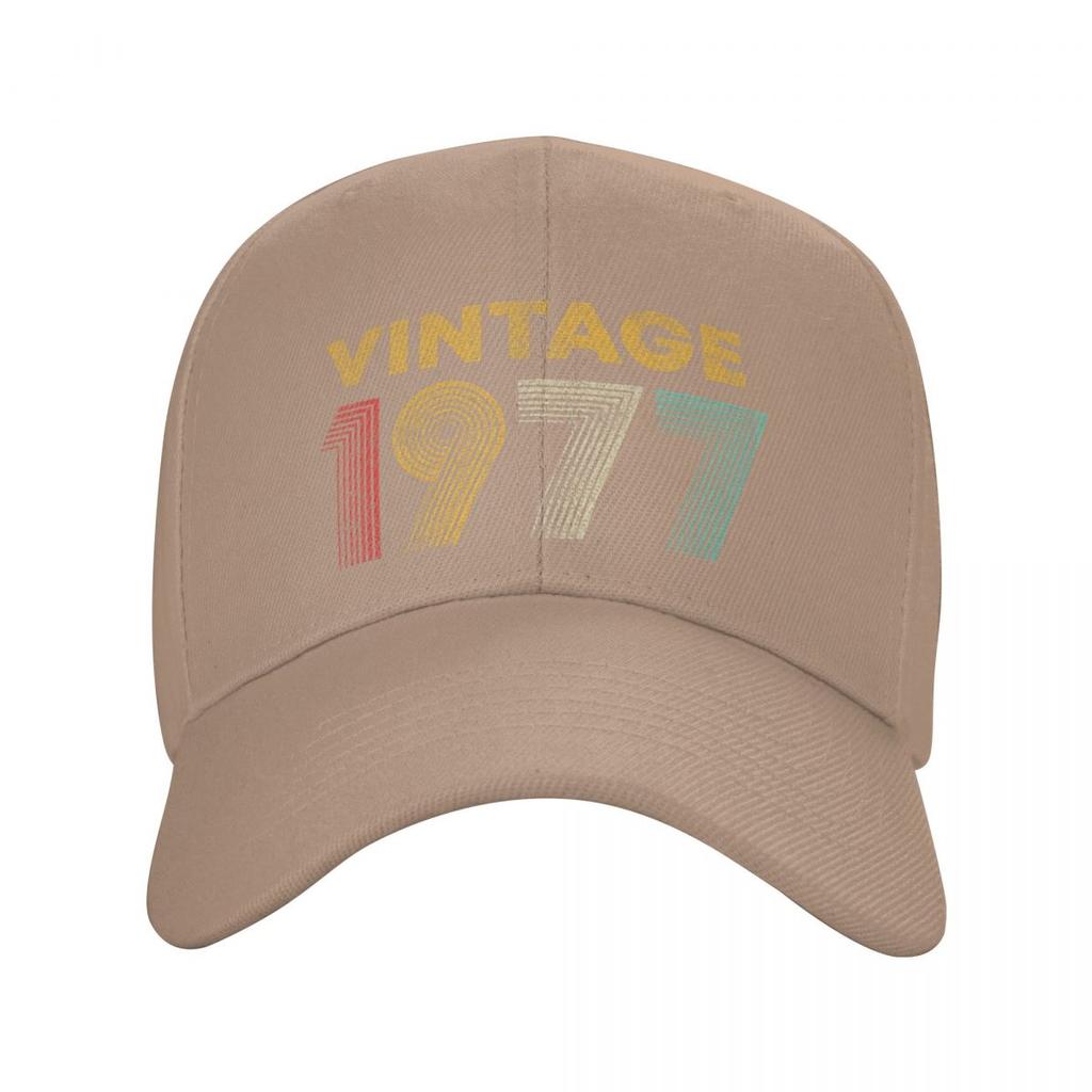 Casquette de baseball vintage 1977 unisexe pour femme, ajustable, née en 1977, 45e anniversaire, cadeau pour papa, streetwear, snapback, été