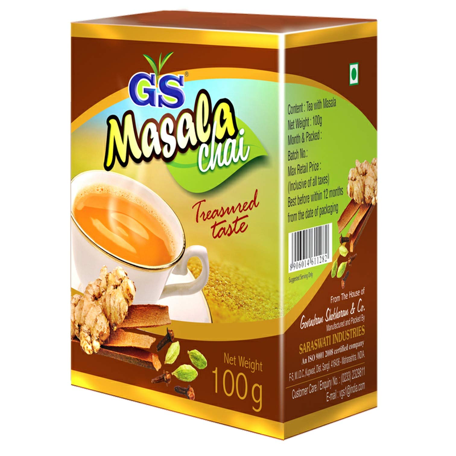 GS Masala Tea 100 Gm (Pack of 1)