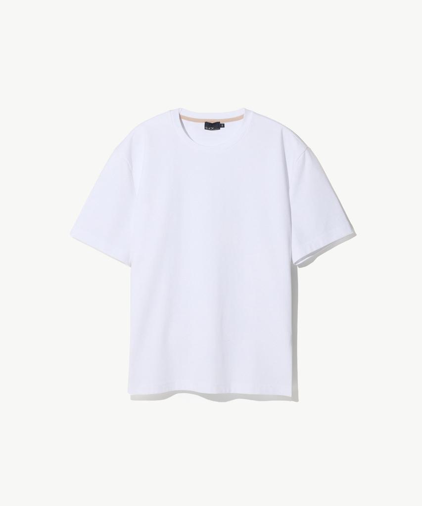 STCO [Black Label] Supima Round Neck Short Sleeve T-Shirt_White (Semi-Oversized Fit)_Stswb91Nsw