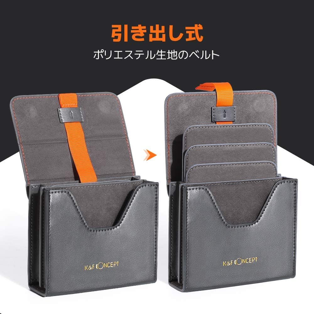 Concept Lens Filter Case Filter Case for 3 Pieces Square Filter 100x100mm Filter Lens Case Filter Lens Pouch Dustproof Type K&F Pull-out