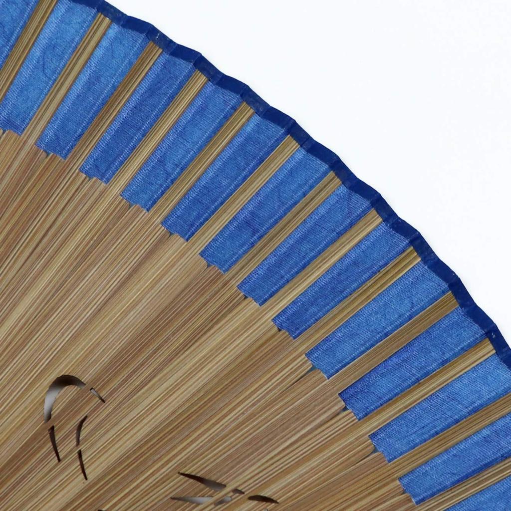 Stylish Business Fan Handkerchief Blue [Osaka Choseido] Men's Fan, Fan, Case, Included,