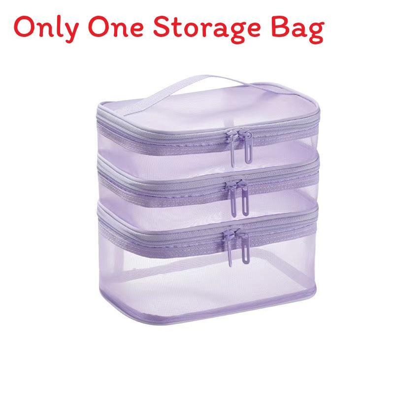 Travel Makeup Storage Bag With Mesh Nylon Large Capacity Perfect For Bathroom And Bedroom