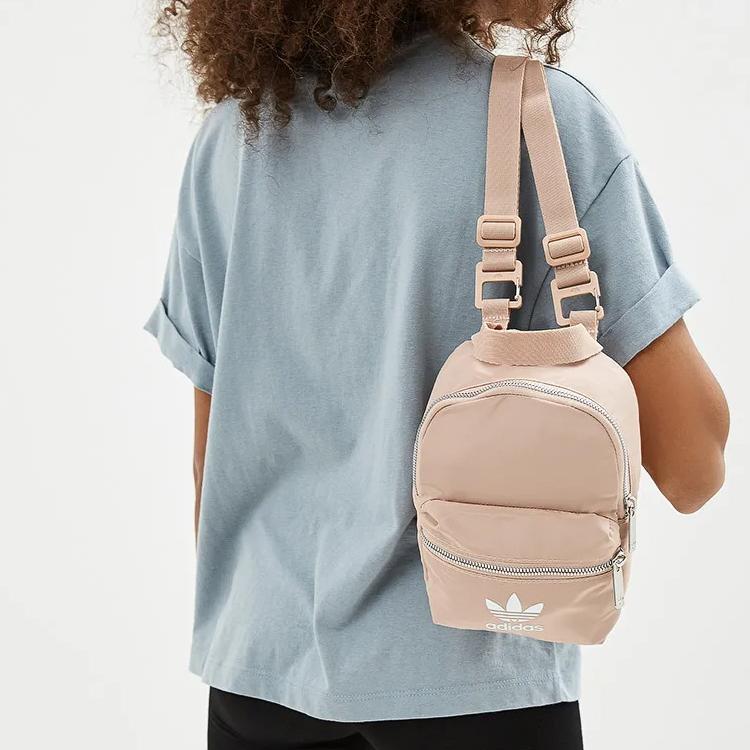 Adidas Originals Classic Mini Logo Sports Casual Backpack Unisex Backpack Pink ED5870