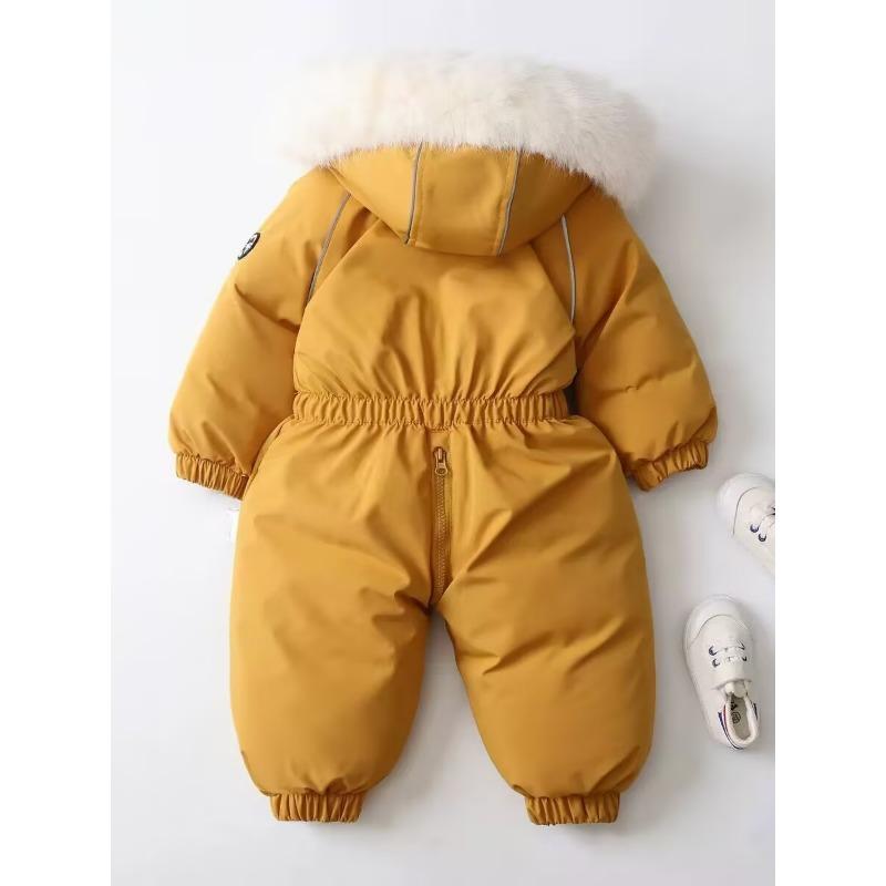 Snødress for barn Småbarn Ett stykke Snødress Skidresser Jenter og Gutter Hette Vanntett Jumpsuits Overalls Vinter Varm Snowboardjakke Utendørsjakker