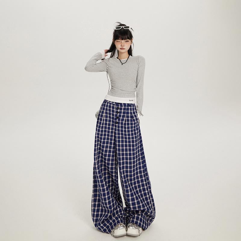 

Женские брюки-клеш в стиле ретро с высокой талией и широкими штанинами — летняя коллекция 2025 г. XL