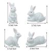 Pinenjoy 20 Animal Figurines Resin Rabbit Ornaments Cute Easter Bunny Mini Rabbit Statue Cake Decoration DIY Fairy Garden Dollhouse Birthday Gift Moss