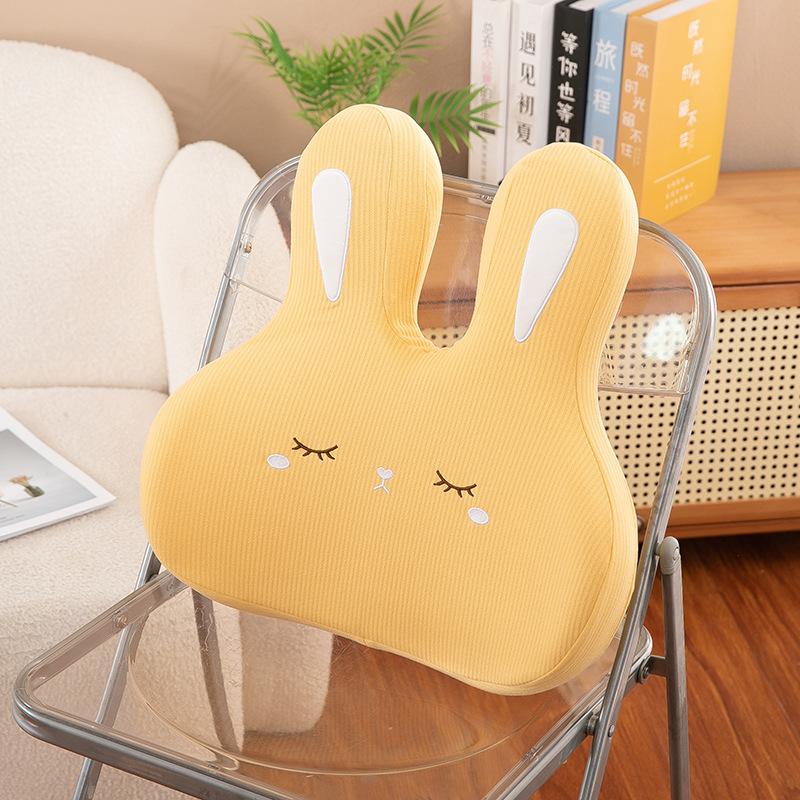 Cute Rabbit Bear Waist Leaning On The Office Work Station for A Long Time Seating Artifact Seat Waist Support Cushion Plush Toy
