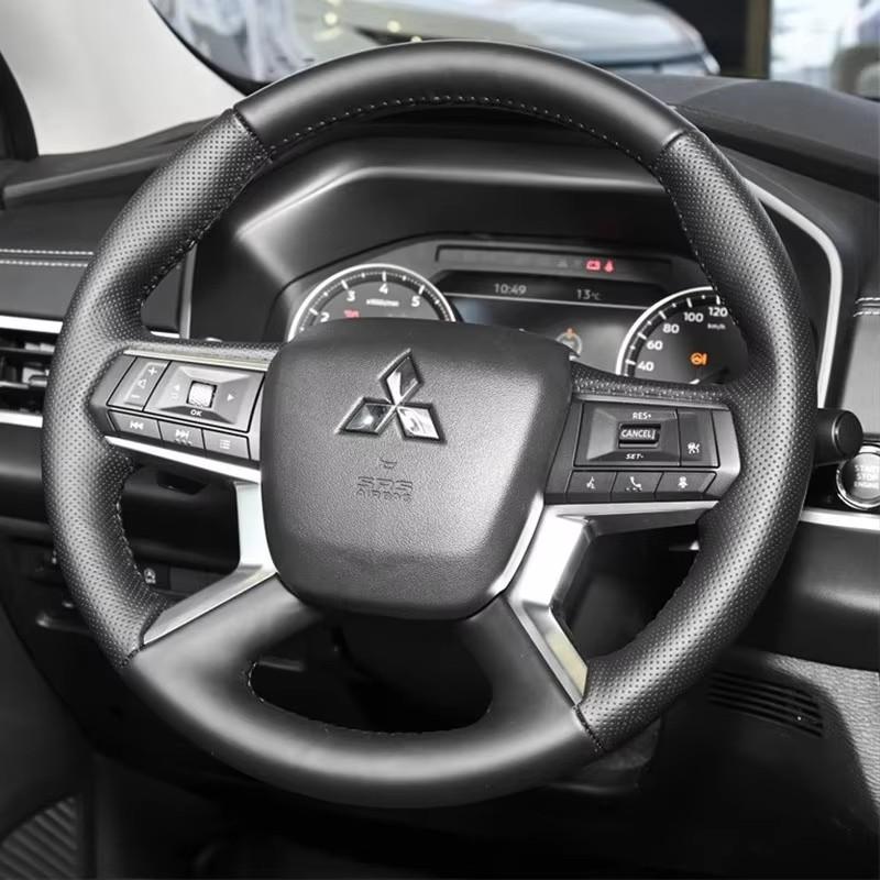 

Ручна вишивка Шкіряна нековзна накладка на кермо автомобіля Для Mitsubishi Outlander -2024 2