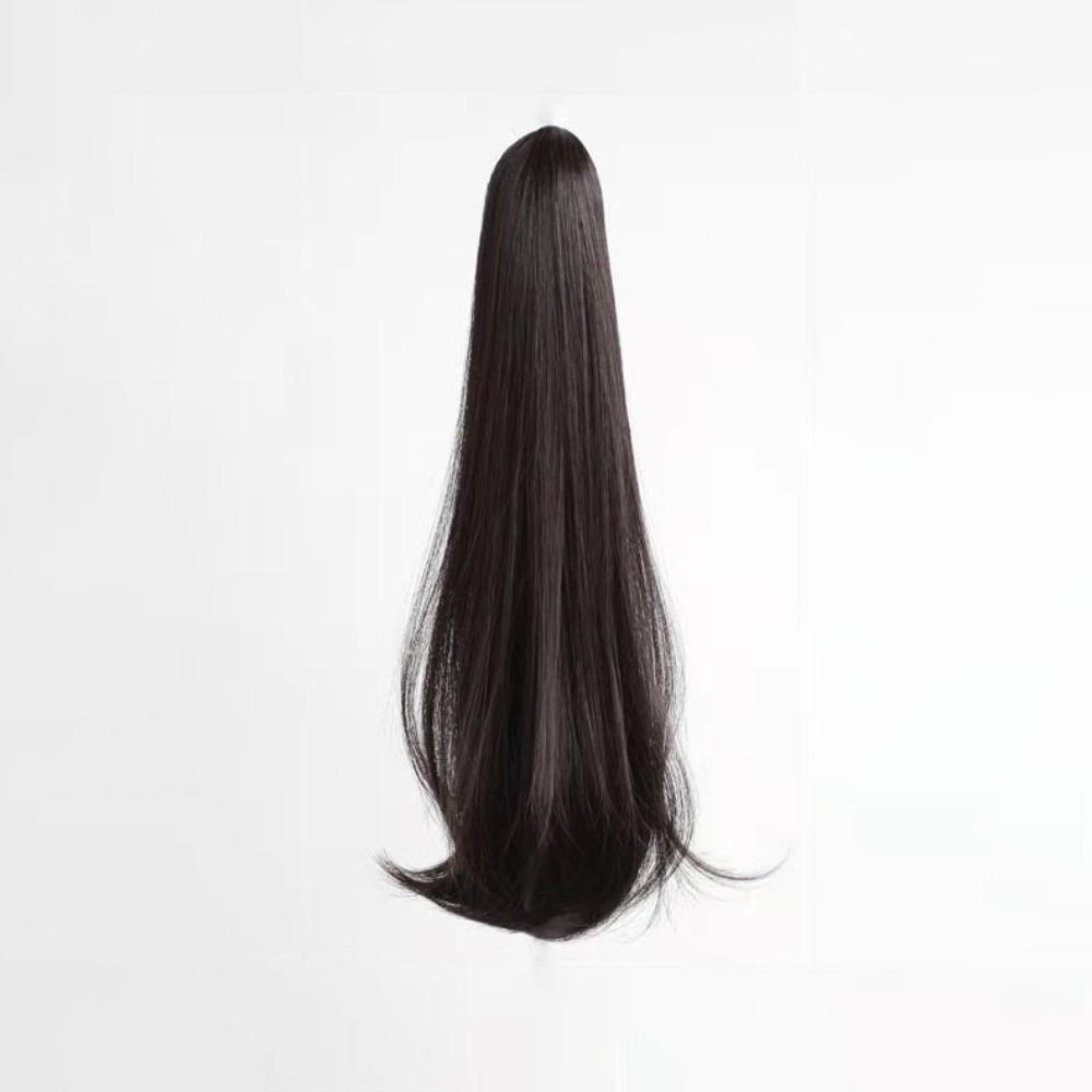 

Extension Long Straight Pony Tail Hairpiece Curly Synthetic Hairpiece for Women Hair Accessories black brown