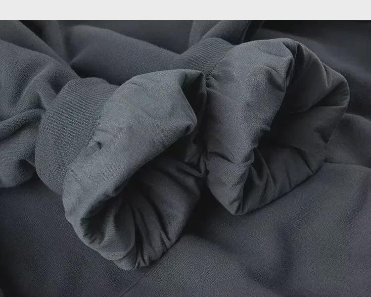 Sweat-shirt vintage américain gris pour homme avec col semi-montant et design de veste à capuche