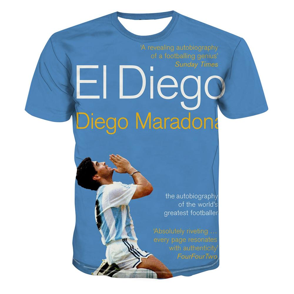 Summer  Fashionable Football Star Creative 3D Printing Support Football Fan Personalized Casual T-shirt