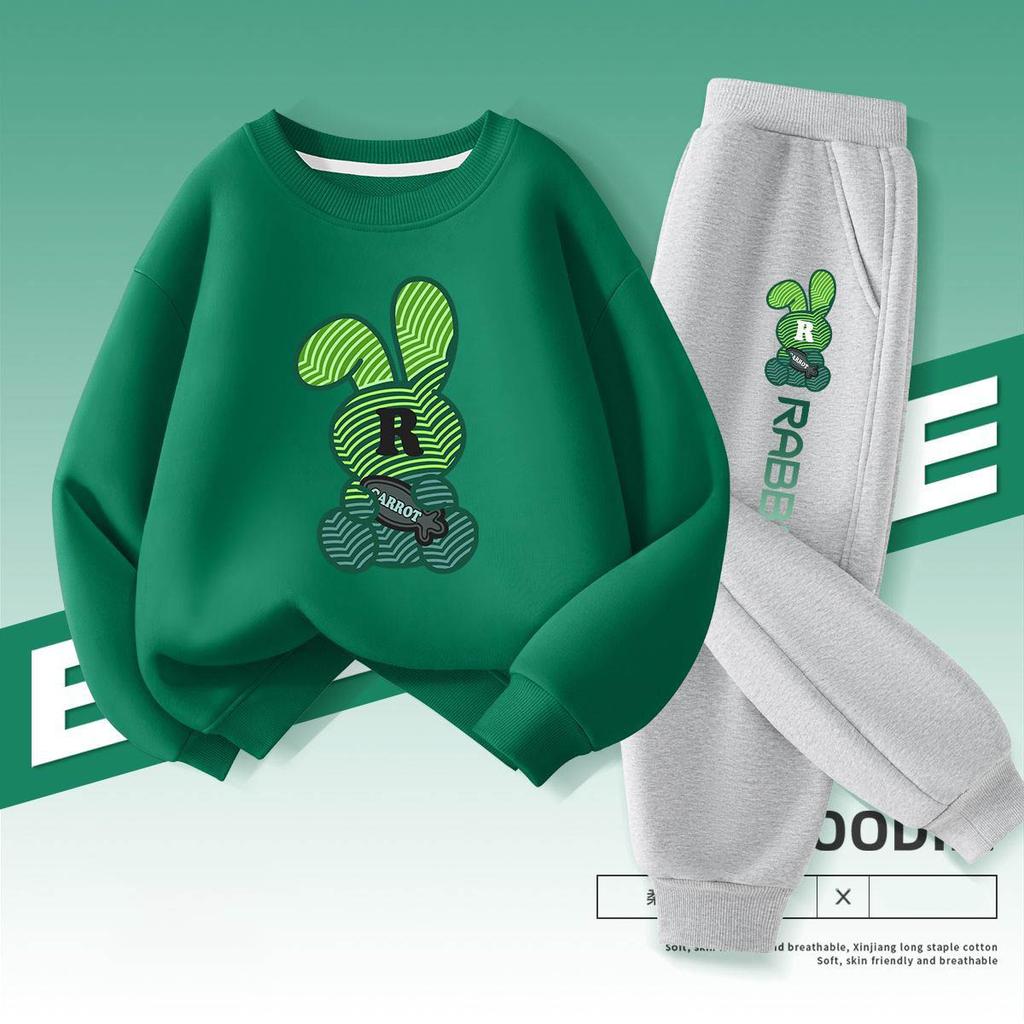 Autumn Baby Boy Clothes Fashion Printed T-shirts and Pants 2 Pieces Set Children Girls Casual Top Bottom Outfits Tracksuits
