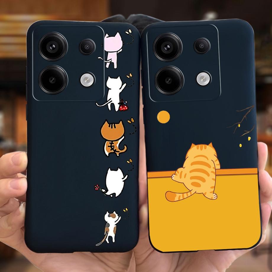 For Xiaomi Redmi Note 13 Pro 5G Phone Case Cow Print Checkered Pattern Soft Liquid Silicone Funda For Redmi Note 13 4G Pro+ Plus