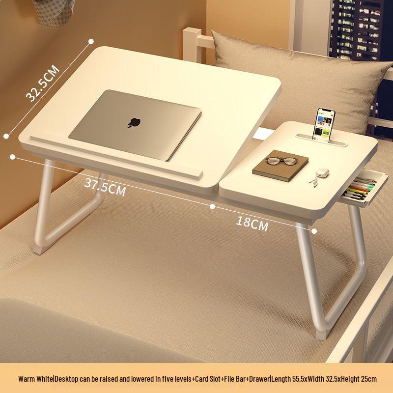 Portable Foldable Laptop Desk - Multi-functional Bedside or Dorm Study Table, No Installation Needed