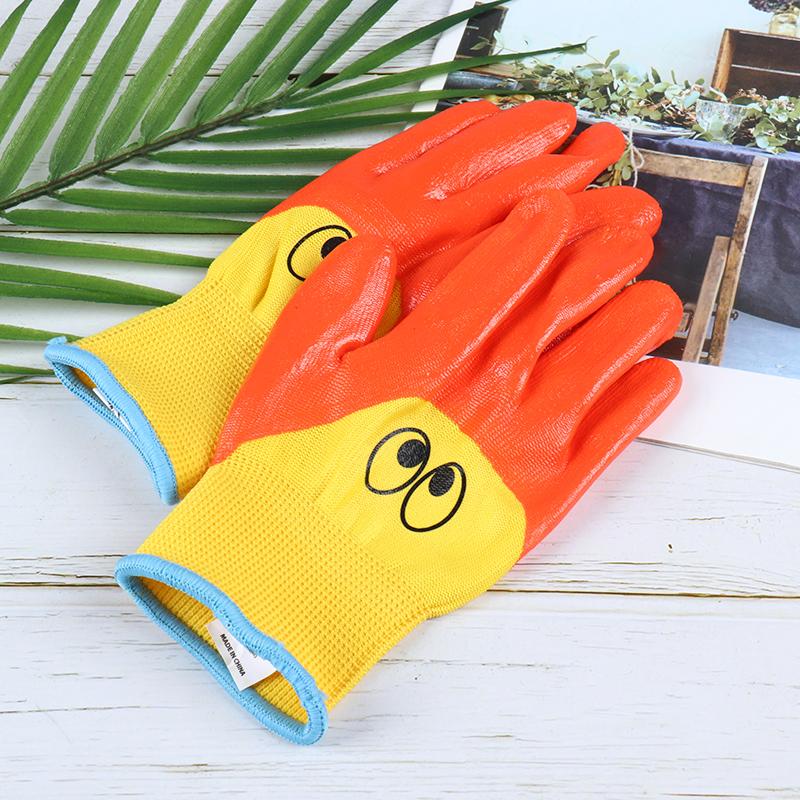 A Pair Breathable Children Garden Glove Durable Waterproof Protective Gloves