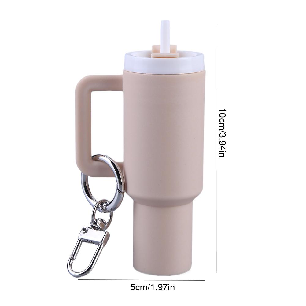 Mini Cup Keychain Lip Balm Keychain Cute Tumbler Key Ring Chapstick Holder Keychain Handbag Charms Key Ring for School Bag