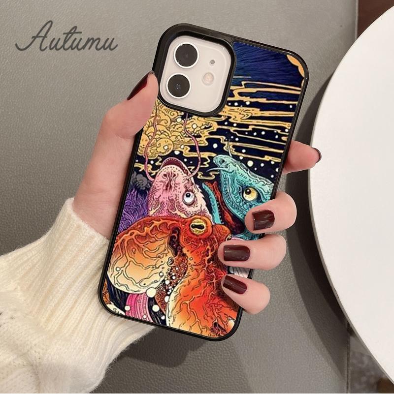 Japanese Style Art Japan Phone Case for iPhone 11 12 13 14 Pro Max Mini X XR XS SE 2020 6S 7 8 Plus Samsung Galaxy S21 S22 Cover