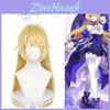 Genshin Impact Fischl Cosplay Long Wig Blond Hair Carnival Props