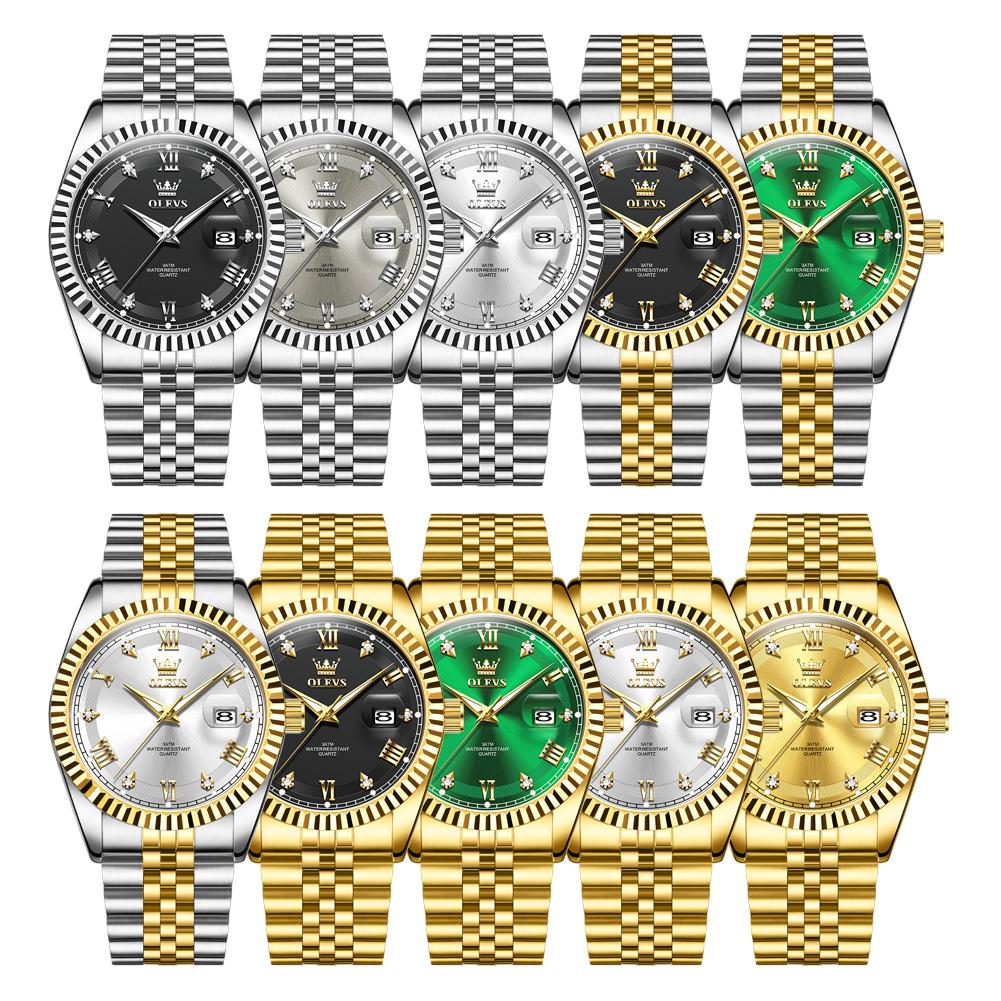 OLEVS 5680 Luxus Herrenuhr Wasserdicht Datum Mode Quarz Uhr für Mann Leuchtend Business Männliche Armbanduhr Echtes Produkt