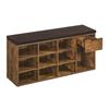 Banc pentru pantofi Raft pentru pantofi cu sertar și compartimente deschise Banc Scaun tapițat Hol Dormitor și Zona de Intrare 30 x 104 x 48 cm Vintage