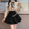 Weibliche süße Nische A-Linie Halbrock Frühling vielseitig exquisite solide hohe Taille kurzer Rock Mädchen Skinny Puffy Rock