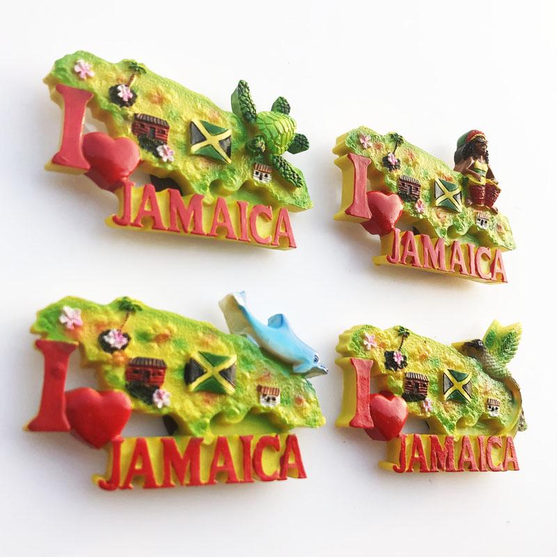 Jamaica Fridge Magnets Travelling Souvenirs Photo Wall Magnetic Stickers Home Decoration Birthday Christmas Gifts