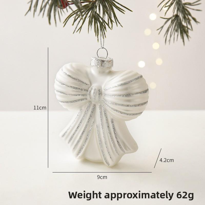 Joymerry Christmas Glass Tree Ornaments Gift Box Set With Lighttransmitting Design For Holiday Decor