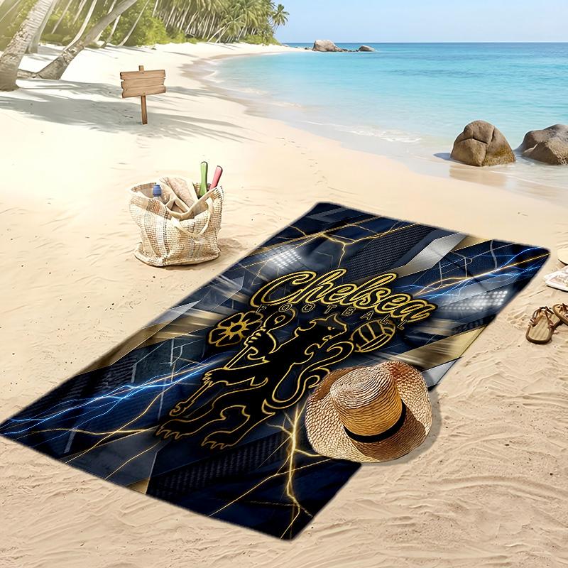 Chelsea FC Printed Beach Towel Quick Dry Soft TowelPortable Large Rectangular Beach Blanket for Travel Swimming Pool