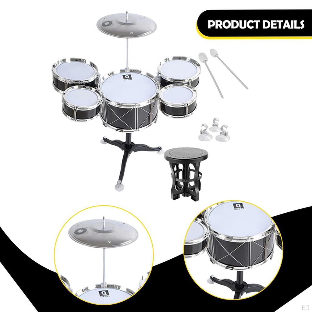 Child Jazz Drum Set Musical Toy Early Educational Simulation Percussion Instrument for Kids