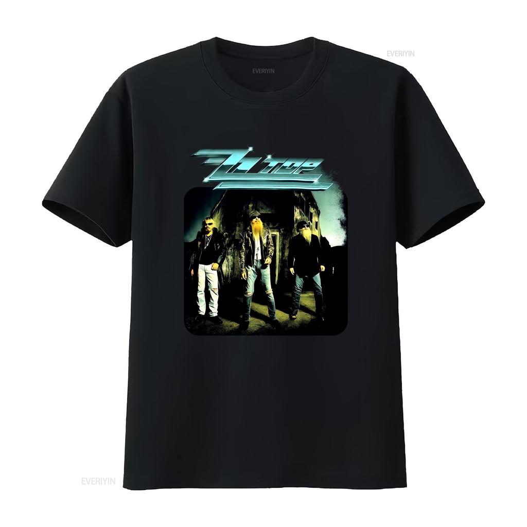 Vintage Retro Zz Top Rock Band Group Portrait Print Casual T Shirt Vintage Washed Top For Everyday Wear Versatile Soft Graphic